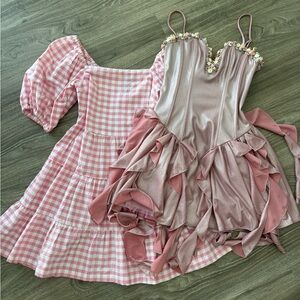 Set of pink dresses